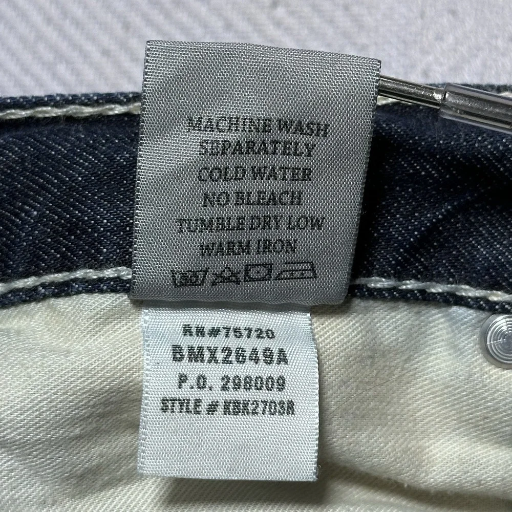 BKE Denim Carter Straight Jeans 33R (34x31)‎ Button Fly Western Classic Country